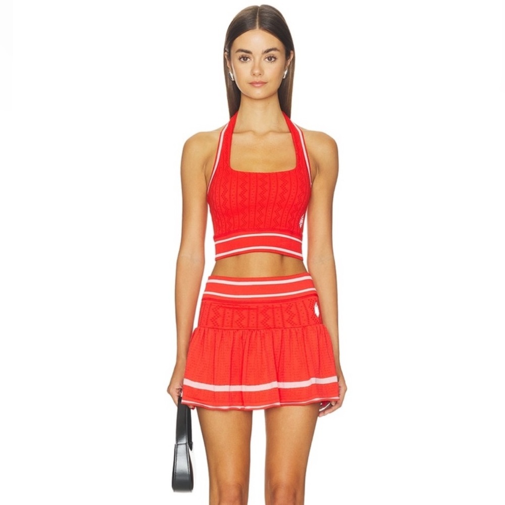 Free people FP Movement Advantage Halter Top & Miniskirt Set